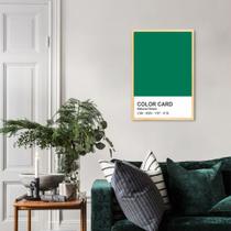 Quadro Color Card Natural Green 100x70 Caixa Marfim Moldura Caixa, Marfim