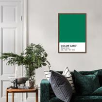 Quadro Color Card Natural Green 60x43 Caixa Marrom Moldura Caixa, Marrom Cafe