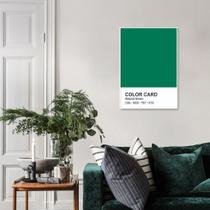 Quadro Color Card Natural Green 86x60 Filete Branco Moldura Filete, Branca