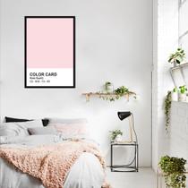 Quadro Color Card Rose Quartz 86x60 Caixa Preto