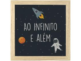 Quadro Colorido Astronauta Ao Infinito 23,5x23,5cm - Design Up Living