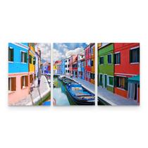 Quadro Colorido Paisagem Veneza Itália Para Sala - Loja Wall Frame