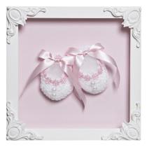 Quadro Com Acrílico Menina Sapatinhos Quarto Bebê Infantil Menina Quadro Com Acrílico Menina Sapatinhos Quarto Bebê Infantil Menina