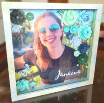 Quadro com foto e flores Quadro com foto e flores