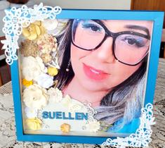 Quadro com foto e flores Quadro com foto e flores