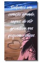 Quadro Com Frase Decorativo Parede Original De 34 X 61 Cm