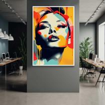 Quadro com Moldura 40x60 Arte Pop Mulher Decorativo Grande Sala Quarto Hall