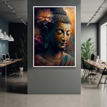 Quadro com Moldura 40x60 Buddha Lottus Buda Decorativo Grande Sala Quarto Hall Quadro com Moldura 40x60 Buddha Lottus Buda Decorativo Grande Sala Quarto Hall