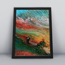 Quadro com moldura A4 30X20 CM Alcohol Ink 073