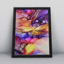 Quadro com moldura A4 30X20 CM Alcohol Ink 092 Quadro com moldura A4 30X20 CM Alcohol Ink 092