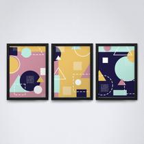 Quadro com moldura Abstrato Geometrico 01 Quadro com moldura Abstrato Geometrico 01