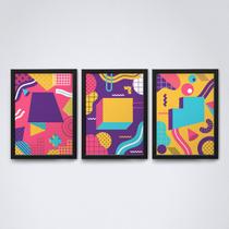 Quadro com moldura Abstrato Geometrico 13 Quadro com moldura Abstrato Geometrico 13