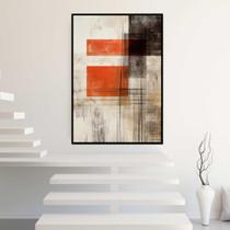 Quadro com Moldura Abstrato Moderno Vermelho e Preto Decorativo Grande Sala Quarto Hall Escritório Cozinha Vertical Quadro com Moldura Abstrato Moderno Vermelho e Preto Decorativo Grande Sala Quarto Hall Escritório Cozinha Vertical