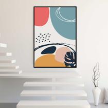 Quadro com Moldura Abstrato Vertical Decorativo Grande Sala Quarto Hall