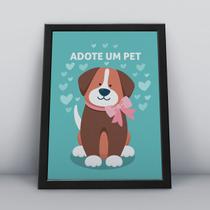 Quadro com moldura adote um pet