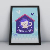 Quadro com moldura adote um pet