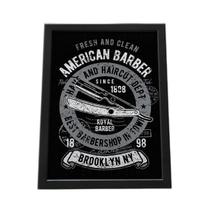 Quadro Com Moldura American Barber