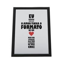 Quadro Com Moldura Amor No Coração