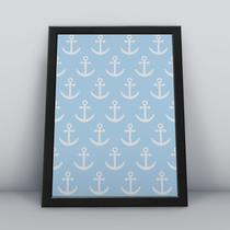 Quadro com moldura ancora fundo azul Fundo-Infantil-087-M1 Quadro com moldura ancora fundo azul Fundo-Infantil-087-M1