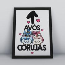 Quadro com moldura Avõs coruja Quadro com moldura Avõs coruja