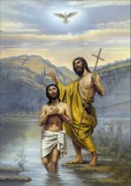 Quadro Com Moldura Batismo de Jesus