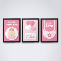 Quadro com moldura bem vindo ao mundo minha princesa Infantil-02 Quadro com moldura bem vindo ao mundo minha princesa Infantil-02