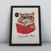 Quadro com moldura blah blah blah