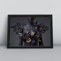 Quadro com moldura boca em dolar