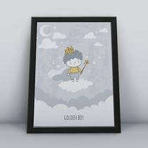 Quadro com moldura bom menino Ilustra-ao-03-M1 Quadro com moldura bom menino Ilustra-ao-03-M1
