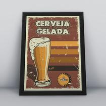 Quadro com moldura cerveja gelada