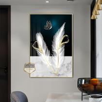 Quadro Com Moldura Decorativo Grande Alta Resolução Para Sala Quarto Escritório Abstrata Pena Branca Com Corações e Borboletas Quadro Com Moldura Decorativo Grande Alta Resolução Para Sala Quarto Escritório Abstrata Pena Branca Com Corações e Borboletas