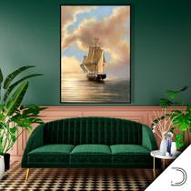 Quadro Com Moldura Decorativo Grande Alta Resolução Para Sala Quarto Escritório Barco Navegando