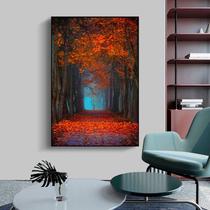 Quadro Com Moldura Decorativo Grande Alta Resolução Para Sala Quarto Escritório Caminho De Árvores Outono