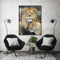 Quadro Com Moldura Decorativo Grande Alta Resolução Para Sala Quarto Escritório Casal Leões Quadro Com Moldura Decorativo Grande Alta Resolução Para Sala Quarto Escritório Casal Leões