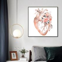 Quadro Com Moldura Decorativo Grande Alta Resolução Para Sala Quarto Escritório Coração Com Flores