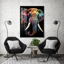 Quadro Com Moldura Decorativo Grande Alta Resolução Para Sala Quarto Escritório Elefante Color Quadro Com Moldura Decorativo Grande Alta Resolução Para Sala Quarto Escritório Elefante Color