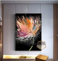 Quadro Com Moldura Decorativo Grande Alta Resolução Para Sala Quarto Escritório Flor Ardente Respingo De Aquarela Quadro Com Moldura Decorativo Grande Alta Resolução Para Sala Quarto Escritório Flor Ardente Respingo De Aquarela