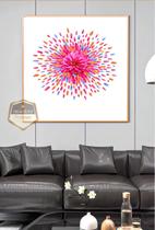 Quadro Com Moldura Decorativo Grande Alta Resolução Para Sala Quarto Escritório Floral Tridimensional Pétala De Rosa