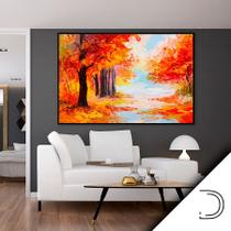 Quadro Com Moldura Decorativo Grande Alta Resolução Para Sala Quarto Escritório Flores Outono