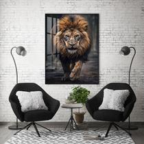 Quadro Com Moldura Decorativo Grande Alta Resolução Para Sala Quarto Escritório Leão Caçando Quadro Com Moldura Decorativo Grande Alta Resolução Para Sala Quarto Escritório Leão Caçando