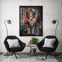 Quadro Com Moldura Decorativo Grande Alta Resolução Para Sala Quarto Escritório Leão Color Quadro Com Moldura Decorativo Grande Alta Resolução Para Sala Quarto Escritório Leão Color