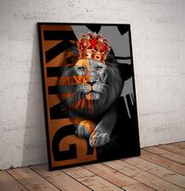 Quadro Com Moldura Decorativo Grande Alta Resolução Para Sala Quarto Escritório Leão King