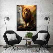 Quadro Com Moldura Decorativo Grande Alta Resolução Para Sala Quarto Escritório Leão Paisagem Quadro Com Moldura Decorativo Grande Alta Resolução Para Sala Quarto Escritório Leão Paisagem