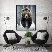 Quadro Com Moldura Decorativo Grande Alta Resolução Para Sala Quarto Escritório Urso Quadro Com Moldura Decorativo Grande Alta Resolução Para Sala Quarto Escritório Urso