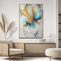 Quadro com Moldura Decorativo Para Sala Quarto Hall Abstrato Mármore Claro Cor:MOLDURA MADEIRATamanho:40 X 60 X 3 CM Quadro com Moldura Decorativo Para Sala Quarto Hall Abstrato Mármore Claro Cor:MOLDURA MADEIRATamanho:40 X 60 X 3 CM