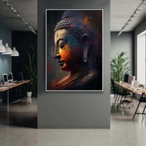 Quadro com Moldura Decorativo Para Sala Quarto Hall Buda Perfil Arte Moderna