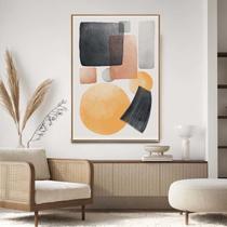 Quadro com Moldura Decorativo Para Sala Quarto Hall Formas Geometricas