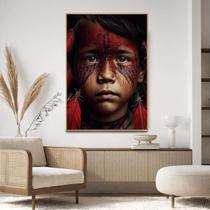 Quadro com Moldura Decorativo Para Sala Quarto Hall Indio Amazonas