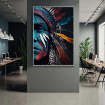 Quadro com Moldura Decorativo Para Sala Quarto Hall Indio Arte Pintura Quadro com Moldura Decorativo Para Sala Quarto Hall Indio Arte Pintura