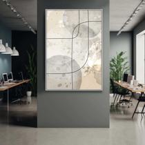 Quadro com Moldura Decorativo Para Sala Quarto Hall Minimalista Bege Quadro com Moldura Decorativo Para Sala Quarto Hall Minimalista Bege